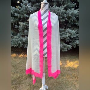Rose & rose cashmere shawl scarf NWOT